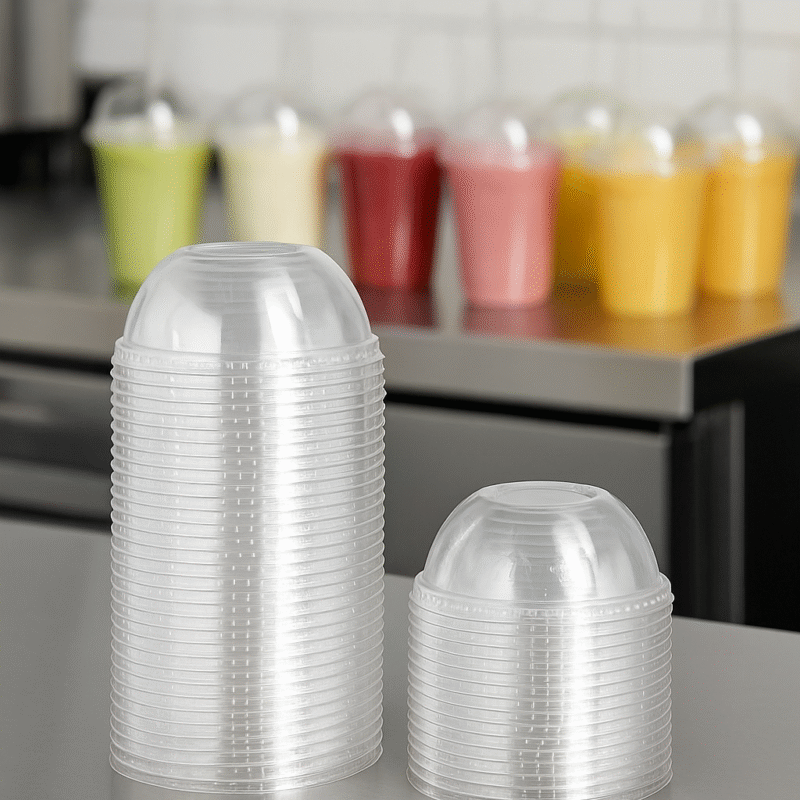 غطاء كوب بومبيه شفاف 1000 قطعه